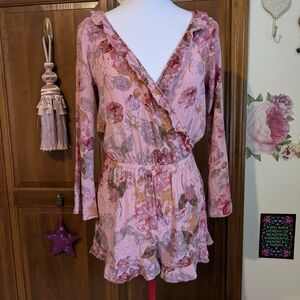Mossimo Pink Floral Romper